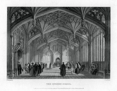 De Divinity School, Oxford, 1837 door John Le Keux