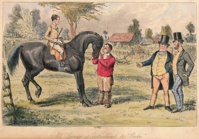 Mr. Sponge wordt geïntroduceerd aan Ercles, 1865 door John Leech, Hablot Knight Browne