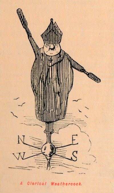 Een Geestelijke Windvaan, ca. 1860 door John Leech