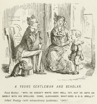 Een Jonge Heer en Geleerde door John Leech