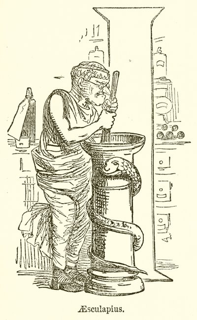 Aesculapius door John Leech