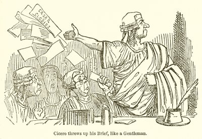 Cicero Geeft Zijn Pleidooi Op, Als Een Heer door John Leech