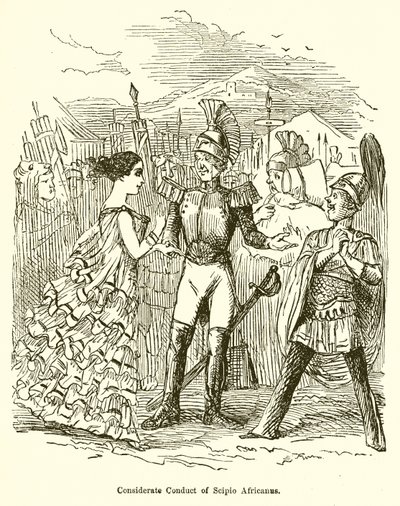 Attente houding van Scipio Africanus door John Leech