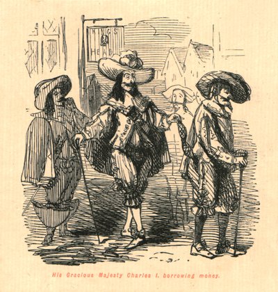 Zijne Genadige Majesteit Karel I, geld lenen, 1897 door John Leech