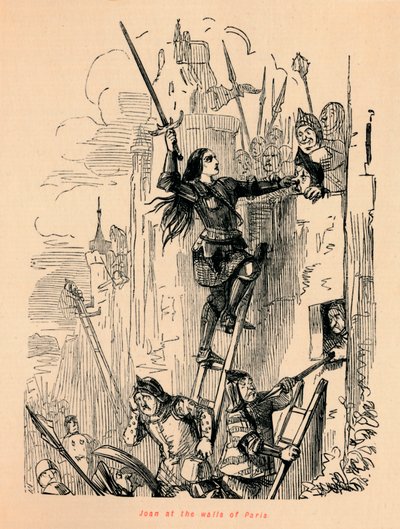 Joan aan de muren van Parijs door John Leech