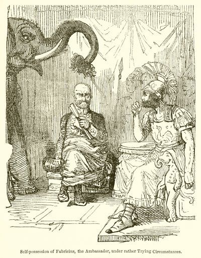 Zelfbeheersing van Fabricius, de ambassadeur, onder nogal moeilijke omstandigheden door John Leech