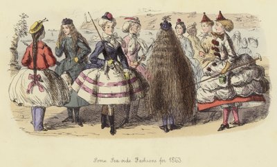 Enkele strandmode voor 1863 door John Leech