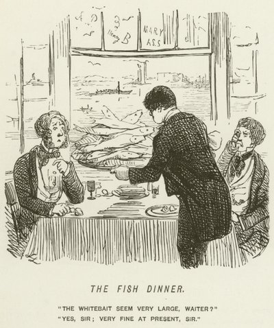 Het visdiner door John Leech