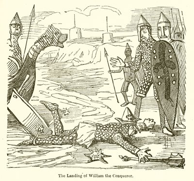 De landing van Willem de Veroveraar door John Leech