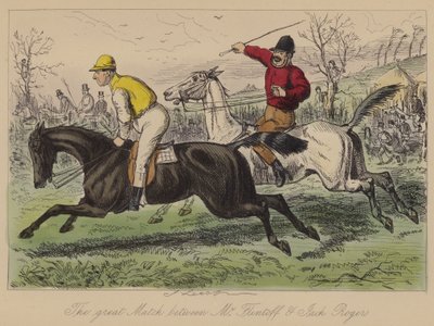 De Grote Wedstrijd tussen Mr Flintoff en Jack Rogers door John Leech