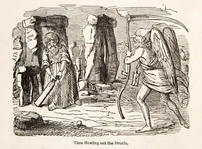 Tijd die de druïden uitschakelt, uit The Comic History of England, uitgegeven 1864 door John Leech