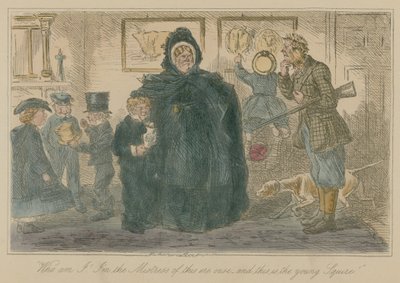 Wie ben ik! Ik ben de meesteres van dit huis - en dit is de jonge heer door John Leech