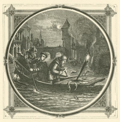 Blijf tevreden waar je bent (gravure) door John Leighton