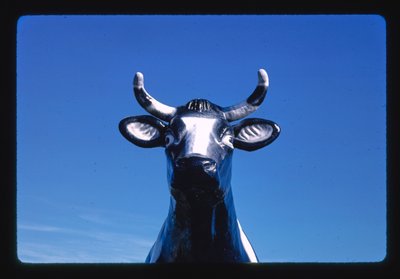 Beeldje van de koe, Kaas- en geschenkenwinkel, Neillsville, Wisconsin, VS door John Margolies