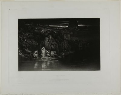 Psalm CXXXVII, uit Illustraties van de Bijbel door John Martin