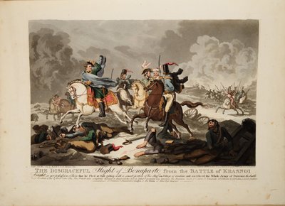 De vlucht van Bonaparte van de Slag bij Krasnoi, 1814 door John Massey Wright