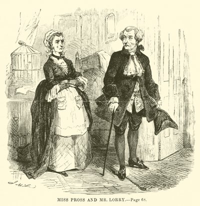 Illustratie voor Een verhaal over twee steden door Charles Dickens door John McLenan