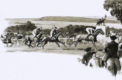 De beroemdste vlakke race van Groot-Brittannië, de Derby door John Millar Watt