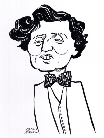 Alban Berg, karikatuur - Oostenrijks componist, 9 februari 1885 - 24 december 1935 door John Minnion