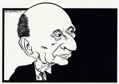 Arnold Schönberg, karikatuur door John Minnion