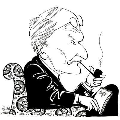 C G Jung, karikatuur door John Minnion door John Minnion