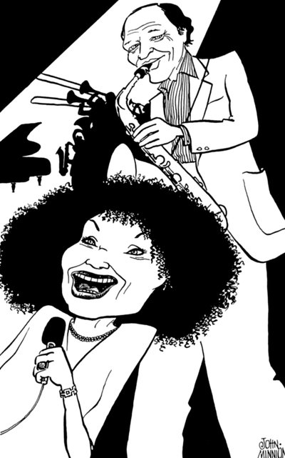 Cleo Laine en Sir John Dankworth Dame Cleo Laine, Lady Dankworth, geboren Clementina Dinah Campbell door John Minnion