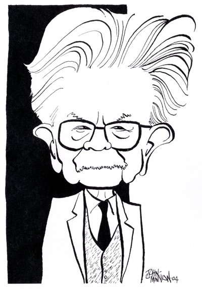 Elias Canetti, karikaturen door John Minnion