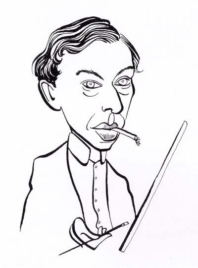 Ernst Ludwig Kirchner, karikatuur door John Minnion