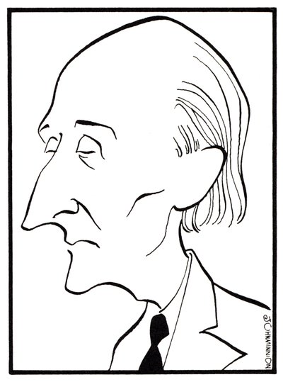 Frederick Delius - karikatuur door John Minnion - Engels componist - 29 januari 1862 - 10 juni 1934 door John Minnion