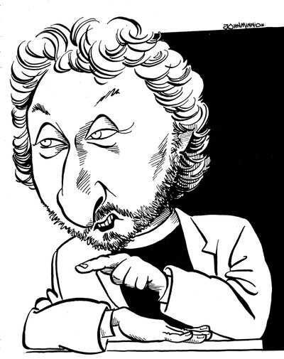 Howard Jacobson karikatuur, Brits auteur door John Minnion
