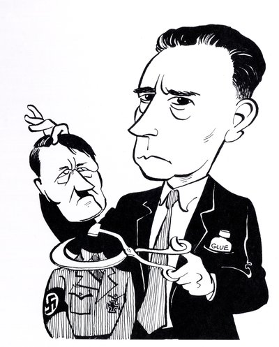 John Heartfield, karikatuur met Adolf Hitler door John Minnion