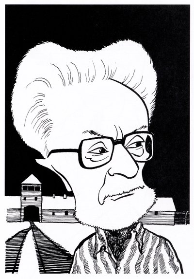 Primo Levi, karikaturen door John Minnion