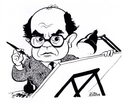 Vicky (Victor Weisz), karikatuur door John Minnion