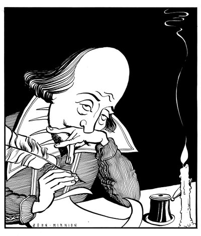 William Shakespeare schrijft een toneelstuk door John Minnion door John Minnion