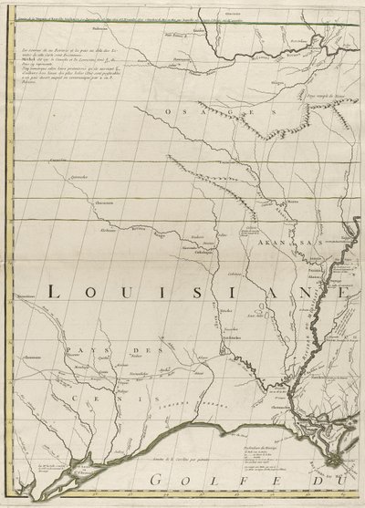 Een kaart van de Britse en Franse gebieden in Amerika, 1756 door John Mitchell