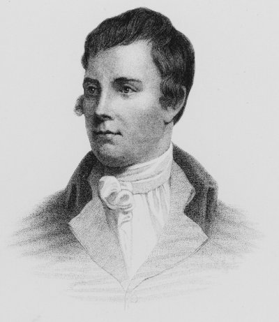 Portret van Robert Burns (gravure) door John Moyr (attr.to) Smith