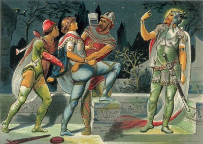 Hamlet en de geest van zijn vader door John Moyr Smith