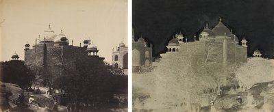 Taj Mahal, Achteraanzicht van het Rusthuis, met Figuur door John Murray