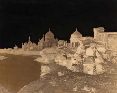 Taj Mahal vanuit het oosten,c. 1858-1862 (foto) door John Murray