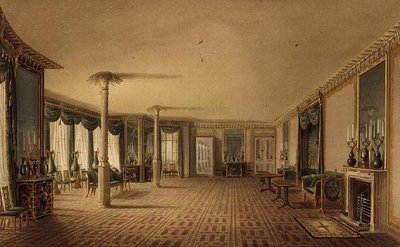 De Zuidelijke Tekenzaal of Banketzaal Galerie uit Zichten van het Koninklijk Paviljoen, Brighton door John Nash door John Nash