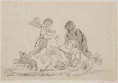 Een straatongeluk, 1804 door John Nixon