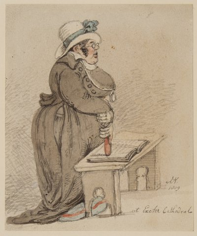 In de kathedraal van Exeter, 1809 door John Nixon