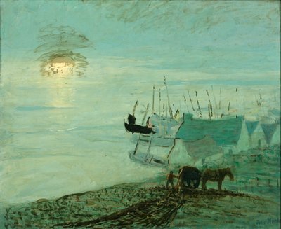 Strandgezicht (verso van 1929.6.79A) door John Noble