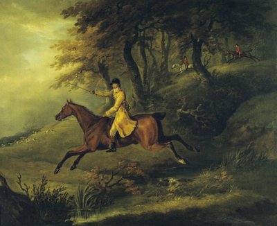 Thomas Oldaker, jager van de Berkeley, op zijn jager 