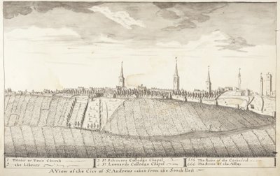 St Andrews Delineated - Een uitzicht op de stad St Andrews vanuit het zuidoosten door John Oliphant