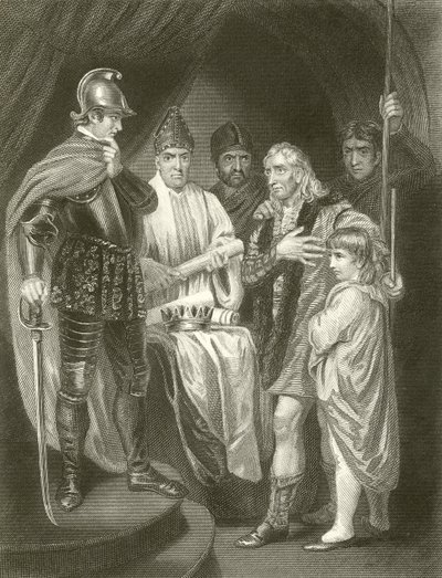 Balliol geeft zijn kroon over aan Edward I door John Opie