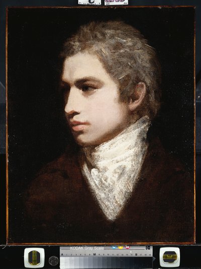 Portret van een heer, vermoedelijk Samuel Taylor Coleridge door John Opie