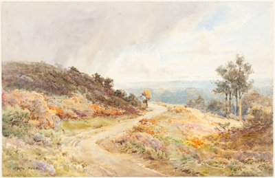 Herfst (aquarel over grafiet op velijnpapier) door John Powell