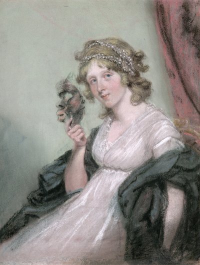 Een dame met een zwart masker, c.1795-80 door John Raphael Smith