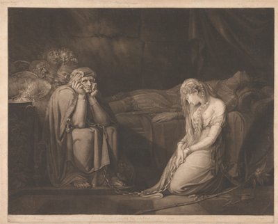 Bellsane en Parzival onder de betovering van Urma door John Raphael Smith